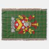 アイリッシュカーヴィルまたはマッカーヴィルコートオブアームズ スローブランケット (正面)