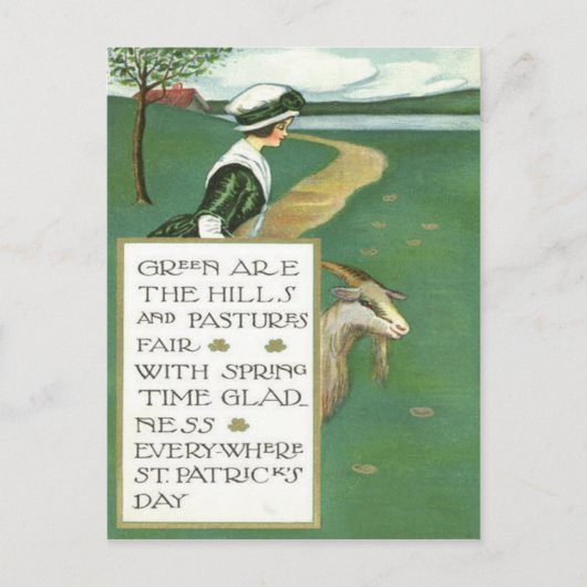 アイリッシュガールヤギ牧場 ポストカード (正面)