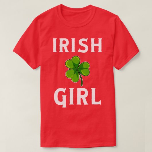 アイリッシュガールSt patricks day Tシャツ (デザイン正面)