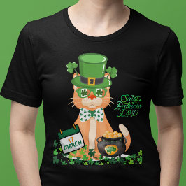 アイリッシュキャットSt patricks day Tシャツ