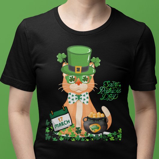 アイリッシュキャットSt patricks day Tシャツ