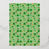 アイリッシュギネスピントサンパトリックの日実在パーティー 箔招待状 (裏面)