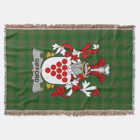 アイリッシュギフォードコートオブアームズ家紋アイルランド スローブランケット (正面)