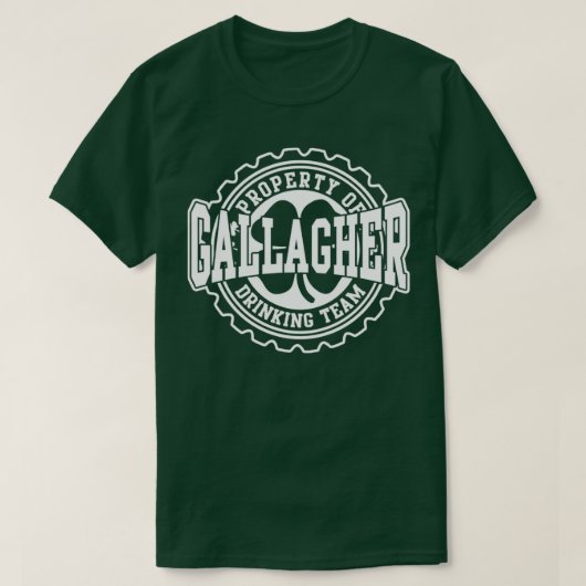 アイリッシュギャラガー飲みチームSt patricks day Tシャツ (デザイン正面)