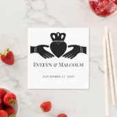 アイリッシュクラダグシンプルリングや輪白黒結婚ズ スタンダードカクテルナプキン (インサイチュ)