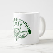 アイリッシュクラダグリングや輪ケルトハート恵み ジャンボコーヒーマグカップ (正面右)