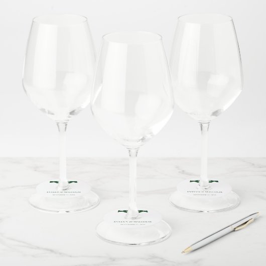 アイリッシュクラダグリングや輪シンプルグラフィックグリーン結婚ズ ワイングラスタグ (セット)