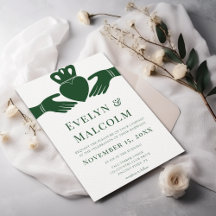 アイリッシュクラダグリングや輪シンプルグラフィックグリーン結婚ズ