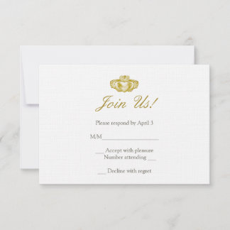 アイリッシュクラダグリングや輪応答カード 出欠カード