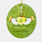 アイリッシュクラダグリングや輪結婚のニューライウェズ写真 セラミックオーナメント (左)