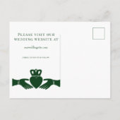 アイリッシュクラダグリングや輪STD日付の結婚保存 案内ポストカード (裏面)