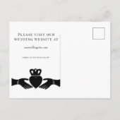 アイリッシュクラダグリングや輪STD日付の結婚保存 案内ポストカード (裏面)