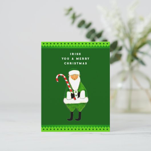 アイリッシュクリスマスグリーティングホリデーカード シーズンポストカード (スタンド正面)