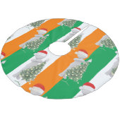 アイリッシュクリスマスツリースカート ブラッシュドポリエステルツリースカート (アングル)