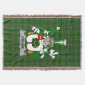 アイリッシュクロウまたはマカンクロエコートオブアームズファミリークレ スローブランケット (正面)