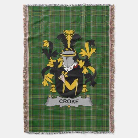 アイリッシュクロークコートオブアームズ家紋アイルランド スローブランケット (正面縦)