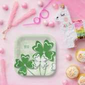 アイリッシュクローバーのシャムロック聖パトリックの日 ペーパープレート (パーティー)