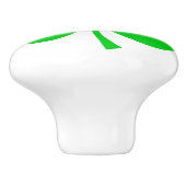 アイリッシュクローバーシャムロックグリーンホワイト セラミックノブ (側面)