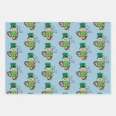 アイリッシュクローバーズアウルグリーン ラッピングペーパーシート (正面2)