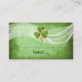アイリッシュクローバー&ヴェイルグリーンアイリッシュ結婚ズ座席表 プレイスカード