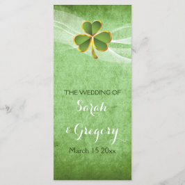 アイリッシュクローバー&ヴェール結婚グリーンのプログラム プログラム