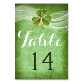 アイリッシュクローバー&結婚ベールのテーブル番号 テーブルナンバー