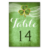 アイリッシュクローバー&結婚ベールのテーブル番号 テーブルナンバー (裏面)
