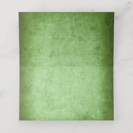 アイリッシュクローバー&結婚ベールの折り畳まれたエスコートカード プレイスカード (内部開封)