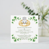 アイリッシュク伝統的ラダグリングや輪アンドシャームロック 招待状 (スタンド正面)