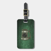 アイリッシュグランジラッキー・シャムロックのビールマグパーソナライズされた ラゲッジタグ (正面縦)