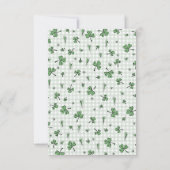 アイリッシュグリーンクローバーズとハート子供の誕生日 サンキューカード (裏面)