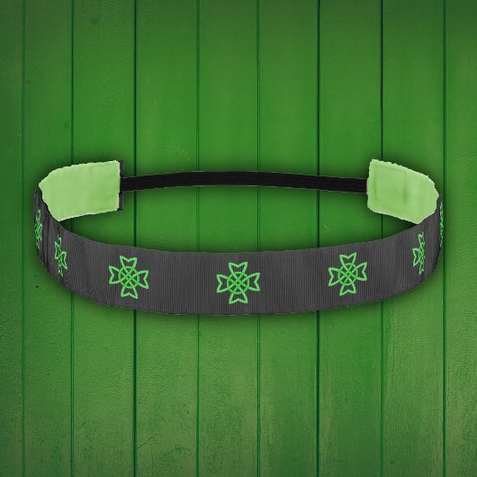 アイリッシュグリーンケルト結び目模様 アスレチックヘッドバンド