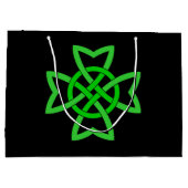 アイリッシュグリーンケルト結び目模様 ラージペーパーバッグ (裏面)