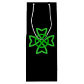 アイリッシュグリーンケルト結び目模様 ワインギフトバッグ (裏面)