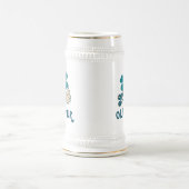 アイリッシュグリーンシャムロッククローバパーソナライズされたー ビールジョッキ (中央)