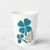 アイリッシュグリーンシャムロッククローバースケッチ 紙コップ (裏面)