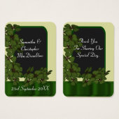 アイリッシュグリーンシャームロック感謝してい結婚式の引き出物ユーラベル (正面&裏面)