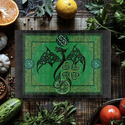 アイリッシュグリーンドラゴンケルト カッティングボード