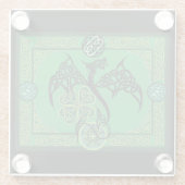 アイリッシュグリーンドラゴンケルト ガラスコースター (裏面)