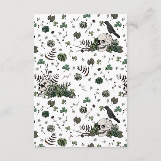 アイリッシュグリーンフローラ結婚スカルズWebサイトQRコード エンクロージャーカード (裏面)