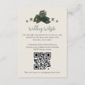 アイリッシュグリーンフローラ結婚スカルズWebサイトQRコード エンクロージャーカード (正面)