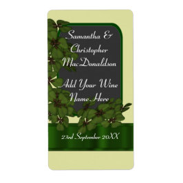 アイリッシュグリーン結婚シャムロックボトル ラベル