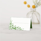 アイリッシュグリーン結婚シャムロック プレイスカード (裏面)