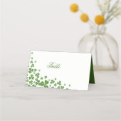 アイリッシュグリーン結婚シャムロック プレイスカード (正面)