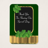 アイリッシュグリーン結婚式の引き出物感謝していユーラベル (裏面)