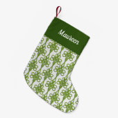 アイリッシュケルトのシャムロッククリスマスストッキング スモールクリスマスストッキング (正面 (吊り時))