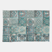 アイリッシュケルトのタイル キッチンタオル (横)