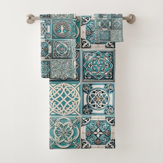 アイリッシュケルトのタイル バスタオルセット (インサイチュ)