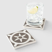 アイリッシュケルトデザインブラックスター ストーンコースター (横)