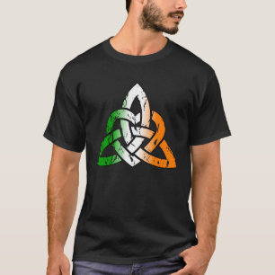 アイリッシュケルト三位一体ノットハートセントパトリック Tシャツ